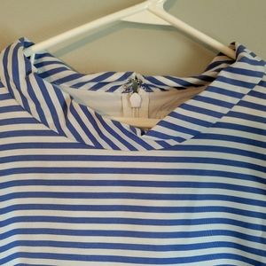 NY&Co. Blue striped midi dress
